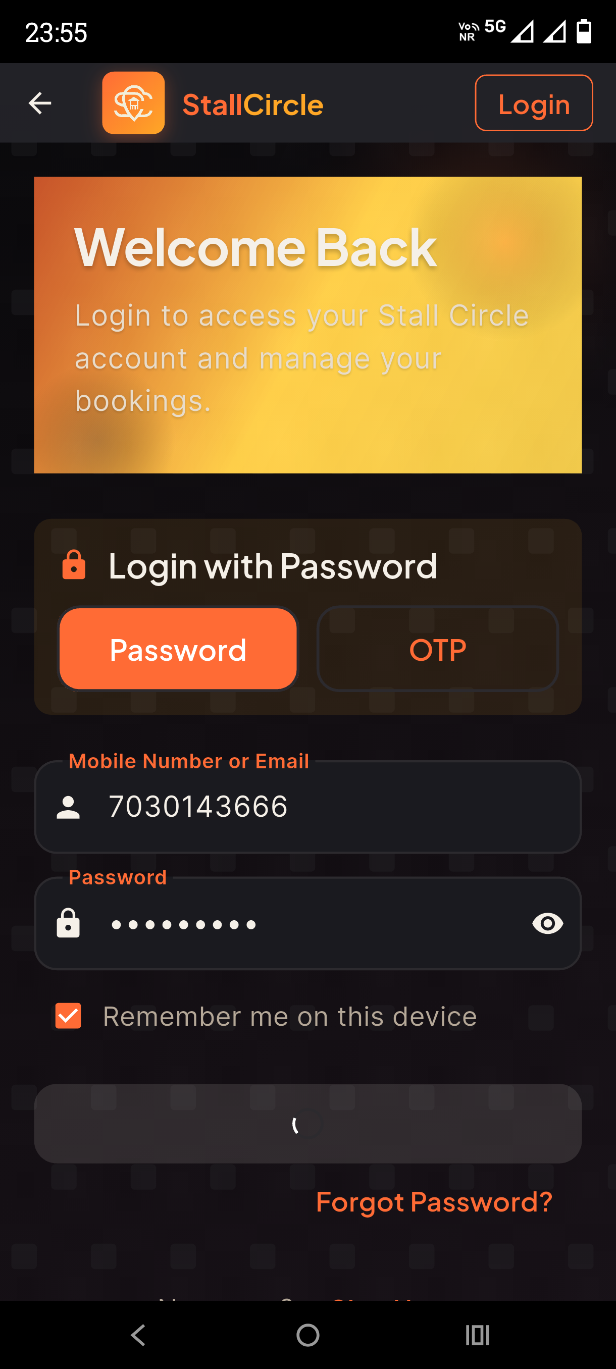 Stall Circle - Dashboard Overview